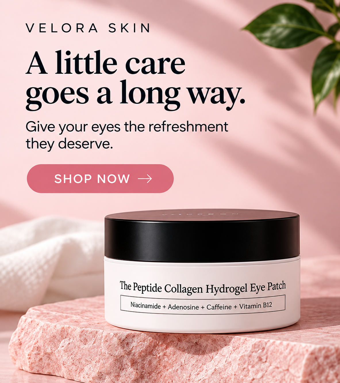 VELORA Peptide Collagen Hydrogel Eye Patches