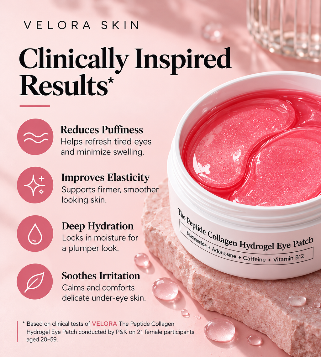 VELORA Peptide Collagen Hydrogel Eye Patches